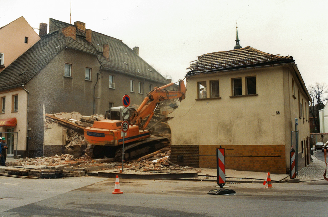 Abriss Fleischereigebäude in der Georgenstraße 1998