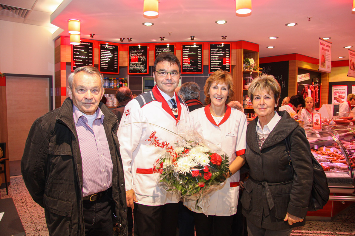 Familie Kadach bei der Eröffnung mit Werner kadach, Per Kadach, Beate Kadach und Ingrid Kadach (v. l. nach r.)